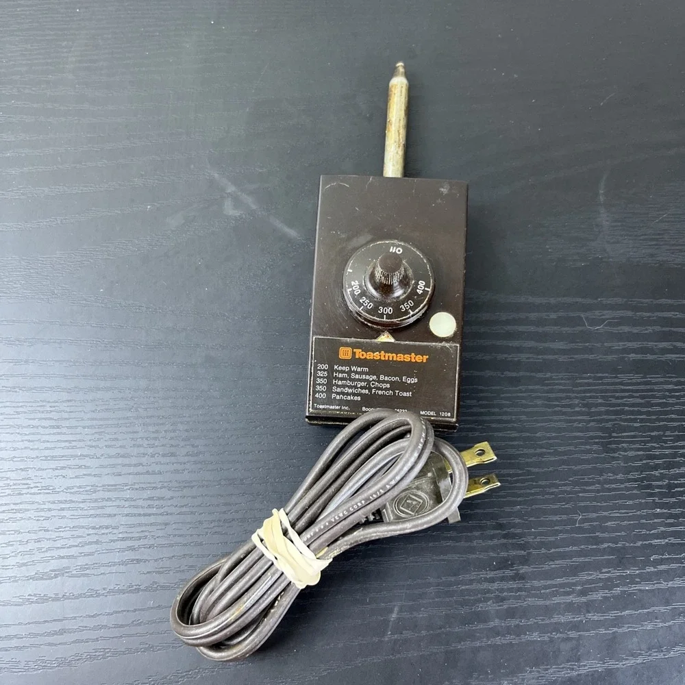 Vintage Toastmaster 1226 Heat Control Probe 1500W Skillet Griddle Cord